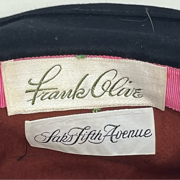 Vintage Frank Olive Saks 5th Avenue Brown Black Wool Bucket Hat One Size 22" - Picture 10 of 16